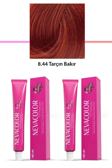 2 li Set Premium 8.44 Tarçın Bakır - Kalıcı Krem Saç Boyası 2 X 50 g Tüp ürün görseli 1
