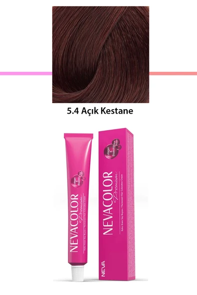 Premium 5.4 Açık Kestane - Kalıcı Krem Saç Boyası 50 g Tüp ürün görseli 1