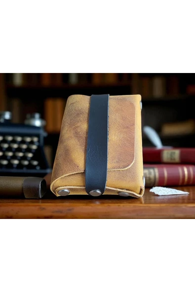 sumerianwallet Deri Cüzdan Cat Sarısı (RFID KART KORUMA HEDİYE) Cat Sarısı ürün görseli 1