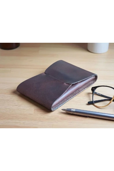 sumerianwallet Minimalist Dikey Ön Cep Cüzdanı Crazy Deri Kahverengi Kahverengi ürün görseli 1