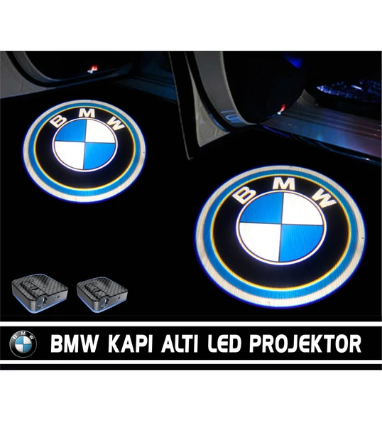 BMW  Pilli Yapıştırmalı Kapı Altı Led Hayalet Logo ( 2Adet ) ürün görseli 1