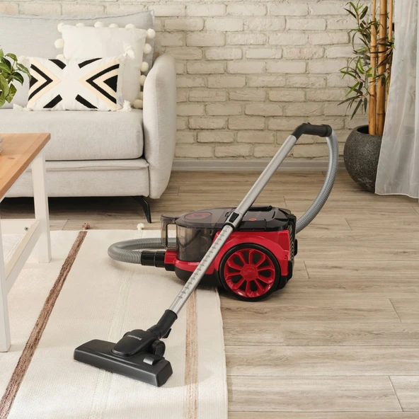 Homend Dustroyer 1255H Yatay Süpürge Siyah Kırmızı ürün görseli 1