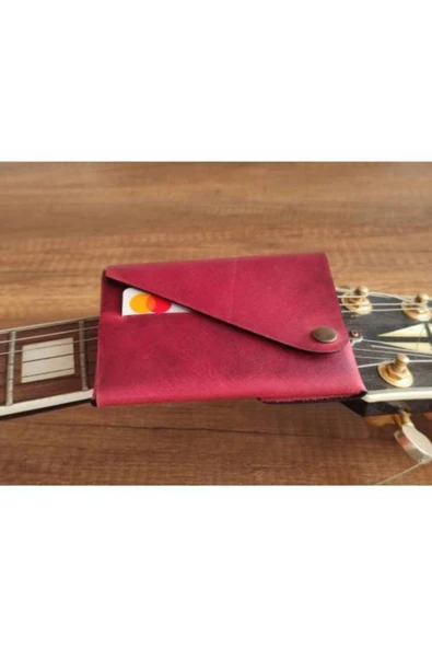 sumerianwallet Cüzdan Minimalist Crazy Deri Kırmızı Ve Anahtarlık KIRMIZI ürün görseli 1
