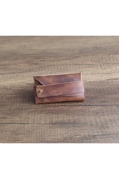 sumerianwallet Minimalist Crazy Deri Yatay Cüzdan Taba (anahtarlık Hediye) Taba ürün görseli 1