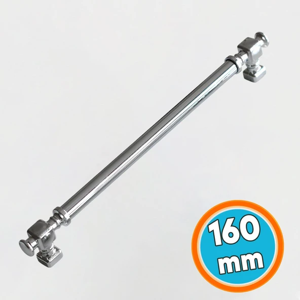 Mobilya Çekmece Mutfak Dolabı Dolap Kulpları Kulbu Krom Düz Metal Kulp Kulpu 160 mm ürün görseli 1