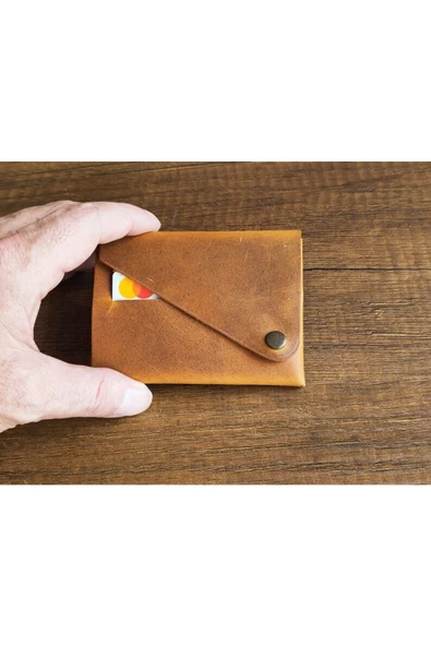 sumerianwallet Crazy Deri Cüzdan Taba ( Anahtarlık Hediye ) Taba - Resim 2