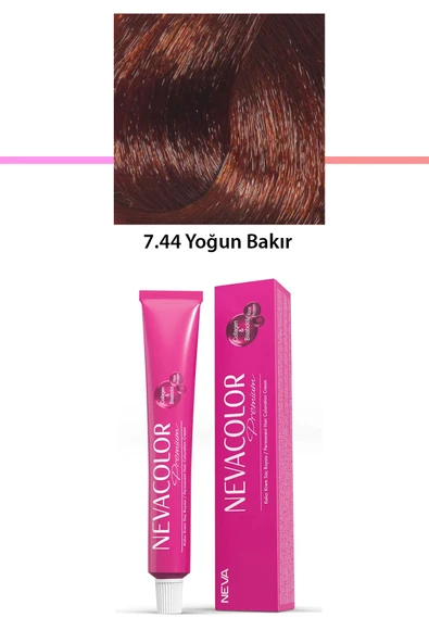 Premium 7.44 Yoğun Bakır - Kalıcı Krem Saç Boyası 50 g Tüp ürün görseli 1