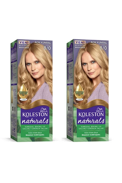Naturals Saç Boyası Açık Kumral 8/0 2x Paket ürün görseli 1