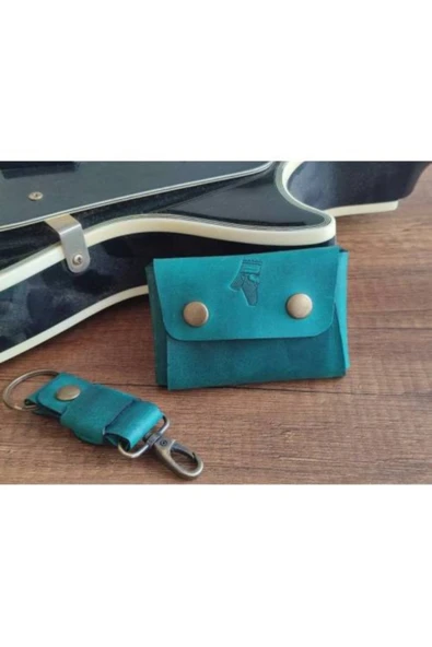 sumerianwallet Minimalist Ön Cep Cüzdanı Yeşil Crazy Deri Yeşil ürün görseli 1