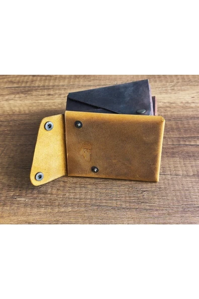 sumerianwallet Crazy Deri Cüzdan Taba ( Anahtarlık Hediye ) Taba - Resim 4