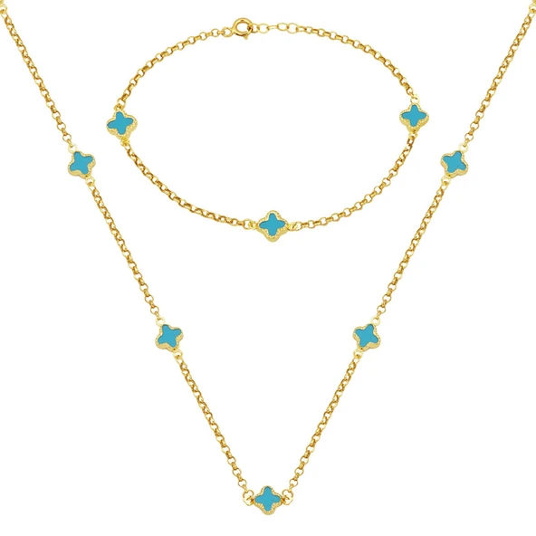 Van Cleef 14 Ayar İkili Altın Set Takımı ürün görseli 1