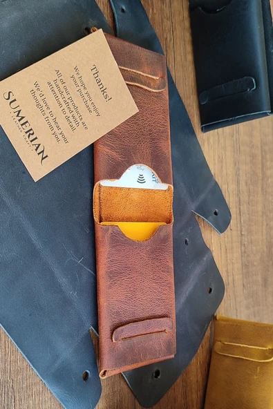 sumerianwallet Deri Kartlık Taba ( Rfıd Kart Koruma Hediye ) Taba ürün görseli 1