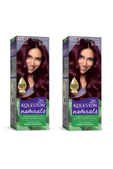 Naturals Saç Boyası Kızıl Kestane 3/66 2x Paket ürün görseli 1