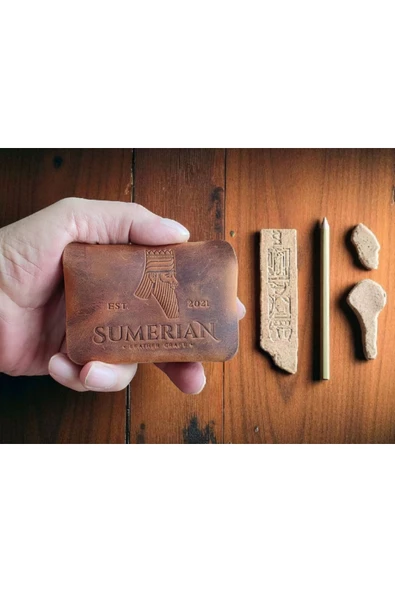 sumerianwallet Deri Cüzdan , Hediyelik Crazy Deri Cüzdan Taba ( Rfıd Kart Koruma Hediye ) Taba ürün görseli 1