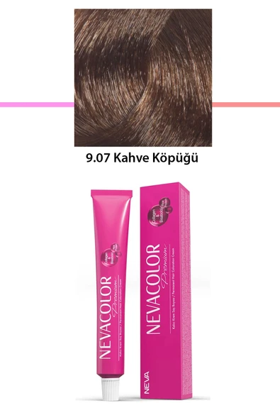 Premium 9.07 Kahve Köpüğü - Kalıcı Krem Saç Boyası 50 g Tüp ürün görseli 1