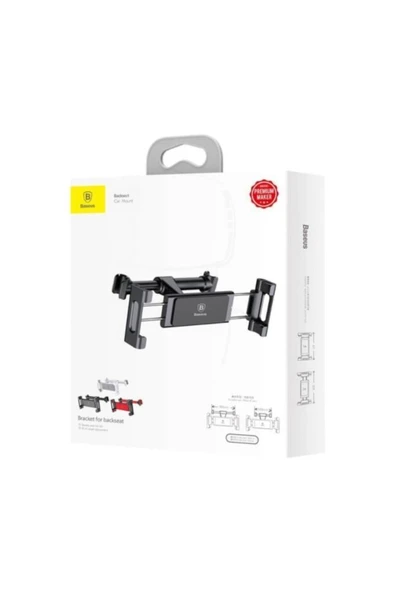 Backseat Serisi 4.7" - 12.9" Modellere Uyumlu Tablet Tutucu Koltuk Askısı Siyah - Resim 3