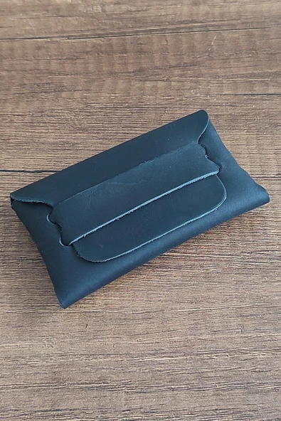 sumerianwallet Minimalist Deri Kartlık ( RFİD Kart Koruma Hediye ) Siyah ürün görseli 1