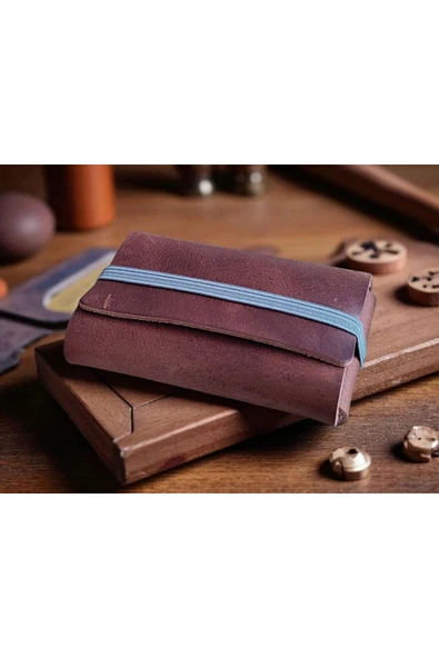 sumerianwallet Deri Kartlık, Tarçın Ön Cep Cüzdanı, Minimalist Görünüm Tarçın ürün görseli 1