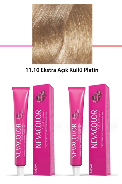 2 li Set Premium 11.10 Ekstra Açık Küllü Platin - Kalıcı Krem Saç Boyası 2 X 50 g Tüp ürün görseli 1