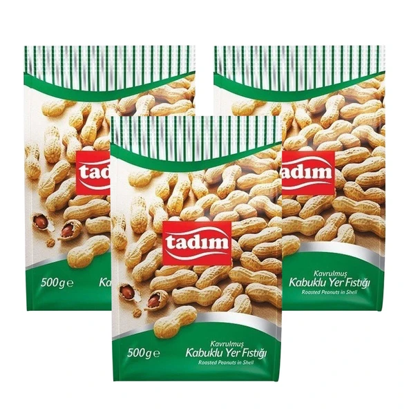 Tadım Kabuklu Yer Fıstığı 500 gr x 3 Adet ürün görseli 1