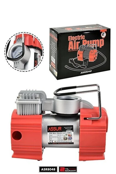12V Çakmaklık Girişli 150 Psi Mini Hava Kompresörü 1 KIRMIZI ürün görseli 1