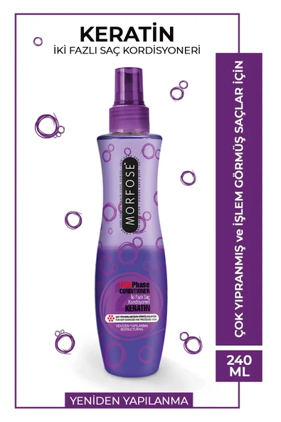 Keratin Çift Fazlı Kondisyoner Fön Suyu 240 ML - mrfs ürün görseli 1
