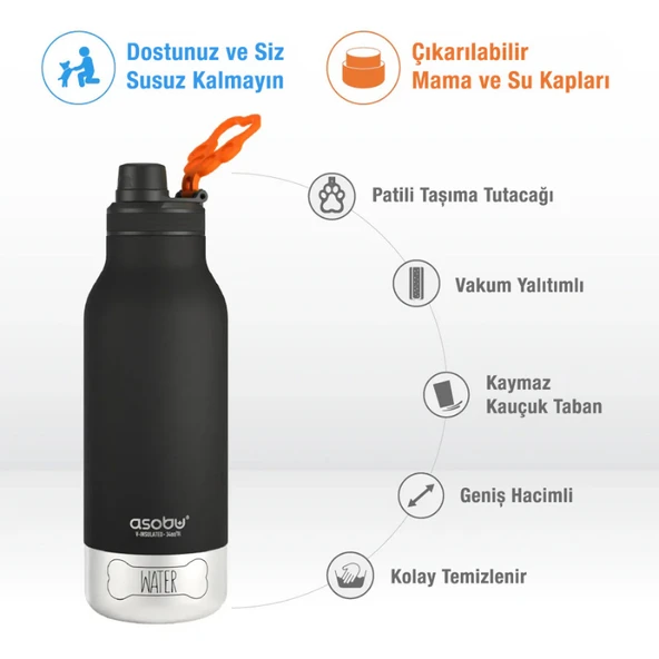 Asobu Barky Bottle - Pastel Blue - Resim 4