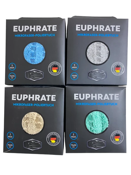 EUPHRATE KFZ Alman Üretimi Kare Desenli Mikrofiber Oto Kurulama Bezi 75x55cm E35-7555-700 ürün görseli 1