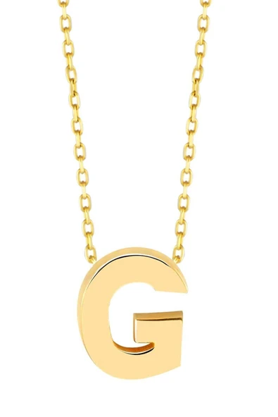 Minimal 0.7 Mm G Harfli Kolye 14 Ayar Altın ürün görseli 1