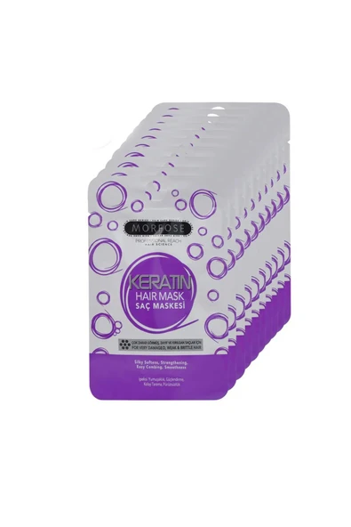Keratin Saç Maskesi 25 ML (24 ADET) - Yıpranmış Saçlar İçin - mrfs ürün görseli 1