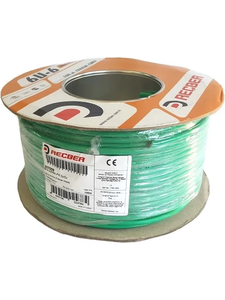 Reçber 307059 Rg6 U6 Phy-Pvc Cu/cu Kablo - Yeşil 100 Metre ürün görseli 1