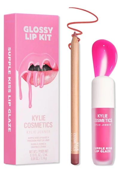 Kylie Glossy Lip Kit Dudak Kalemi ve Parlatıcı Set Candy Pink ürün görseli 1
