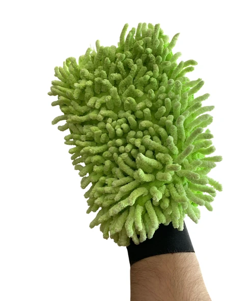 Sunshine Microfiber Çift Taraflı Makarna Kurtçuk Oto Yıkama Eldiveni - Resim 2