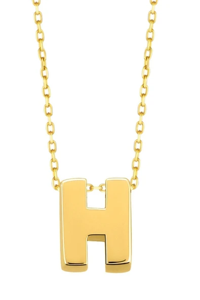 Minimal 0.7 Mm H Harfli Kolye 14 Ayar Altın ürün görseli 1