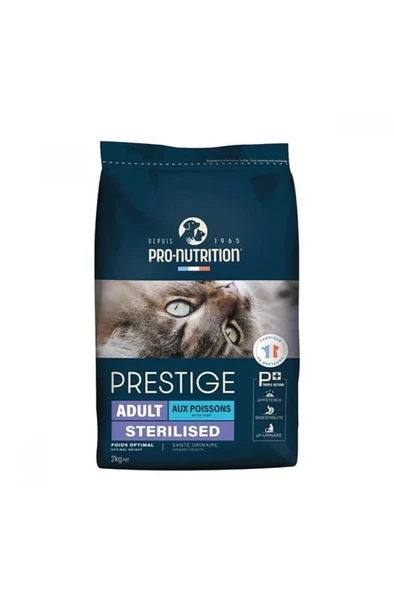 Pro Nutrition Prestige Yetişkin Kısırlaştırılmış Somonlu ve Morina Balıklı Kedi Maması 2 kg ürün görseli 1