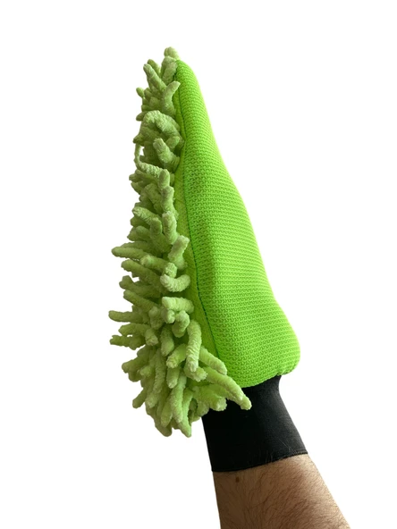 Sunshine Microfiber Çift Taraflı Makarna Kurtçuk Oto Yıkama Eldiveni - Resim 3