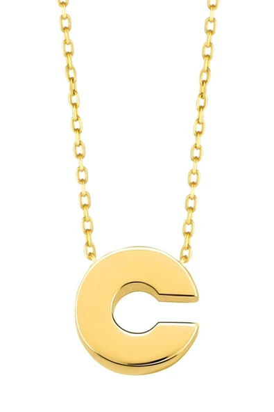 Minimal 0.7 Mm C Harfli Kolye 14 Ayar Altın ürün görseli 1