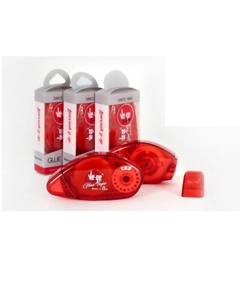 Ve-ge Şerit Yapıştırıcı Glue Tape 8 Mm X 8 Metre 10 adet ürün görseli 1