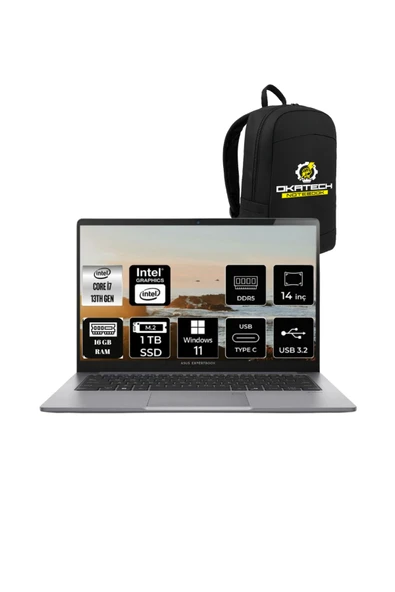 EXPERTBOOK P1 INTELCORE İ7 13620H 16GB 1 TB SSD 14"FHD WIN11PRO DİZÜSTÜ BİLGİSAYAR P1403CVA-I716512G1D02 ürün görseli 1