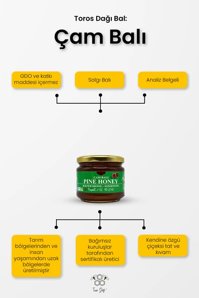 Toros Dağı Çam Balı 400 gr - Resim 3