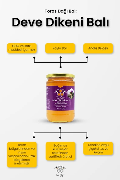 Toros Dağı Deve Dikeni Balı 860 gr - Resim 3