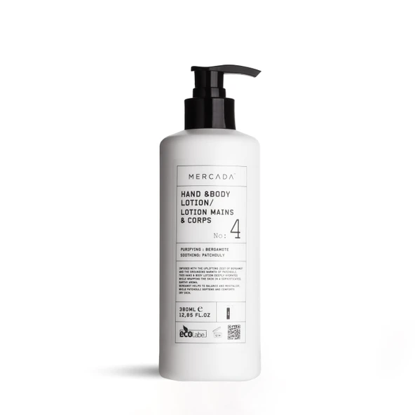 Mercada Beyaz No 4 Purifying and Soothing Hand & Body Lotion 380 ml - Arındırıcı ve Yatıştırıcı El ve Vücut Losyonu ürün görseli 1