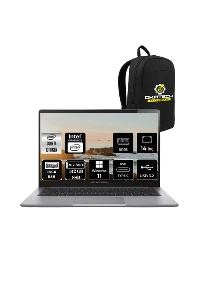 EXPERTBOOK P1 INTELCORE İ7 13620H 16GB 512GB SSD 14"FHD WIN11PRO DİZÜSTÜ BİLGİSAYAR P1403CVA-I716512G1D01 ürün görseli 1