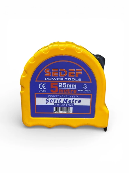 5MT X 19MM SEDEF PROFESYONEL ÇELİK ŞERİT METRE-ZOR KIRILIR DÜŞMEYE YÜKSEK DAYANIKLI ürün görseli 1