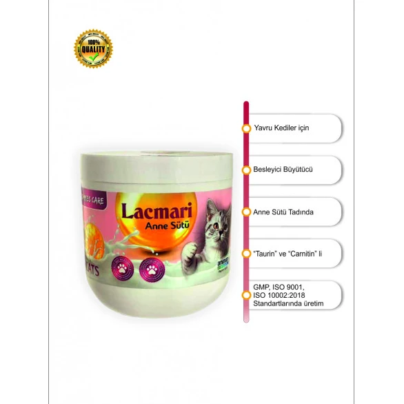 Animari Lacmari cat 200 gr Yavru Kediler Için Süt Tozu ürün görseli 1