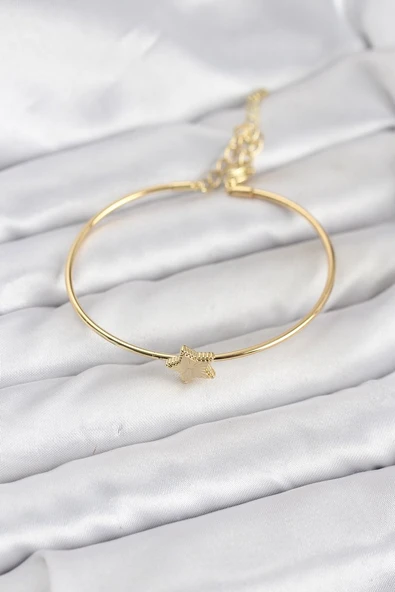 Yıldız Model Gold Renk Kadın Bileklik - TJ-BB8236 ürün görseli 1