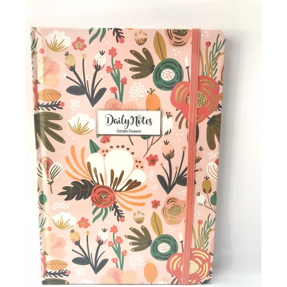 Keskin Color A5 Garden Flowers Çizgili Sert Kapak Pembe ürün görseli 1