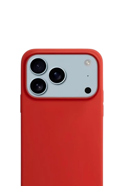 Apple iPhone 17 Pro Max Liquid Lansman Silikon Kılıf Ateş Kırmızısı ürün görseli 1