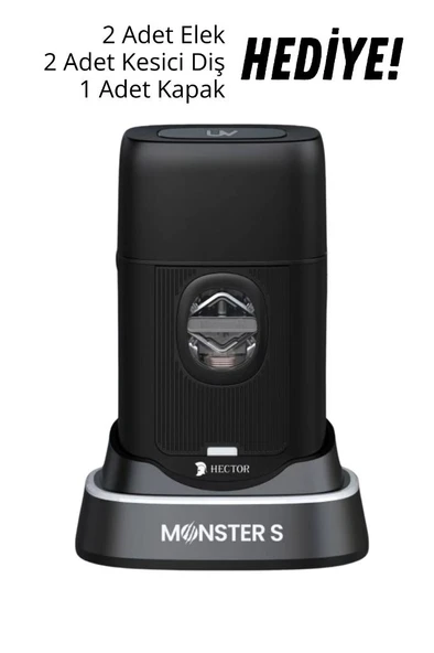 Hector Monster S 8000 RPM Type-C Tıraş Makinesi Siyah ürün görseli 1