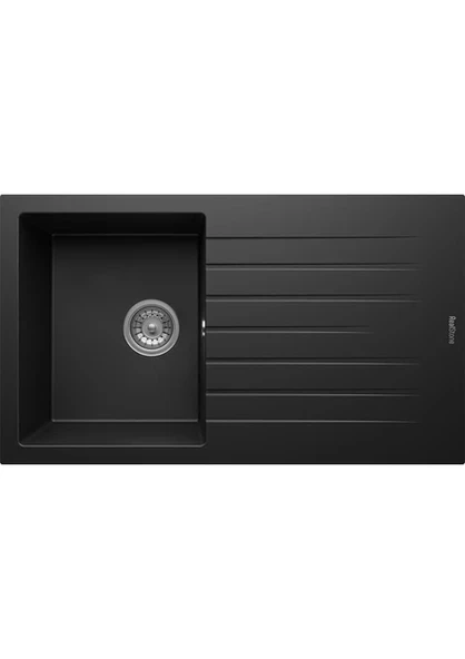 Real Stone RealStone P004 Troya 86 Siyah Granit Eviye ürün görseli 1